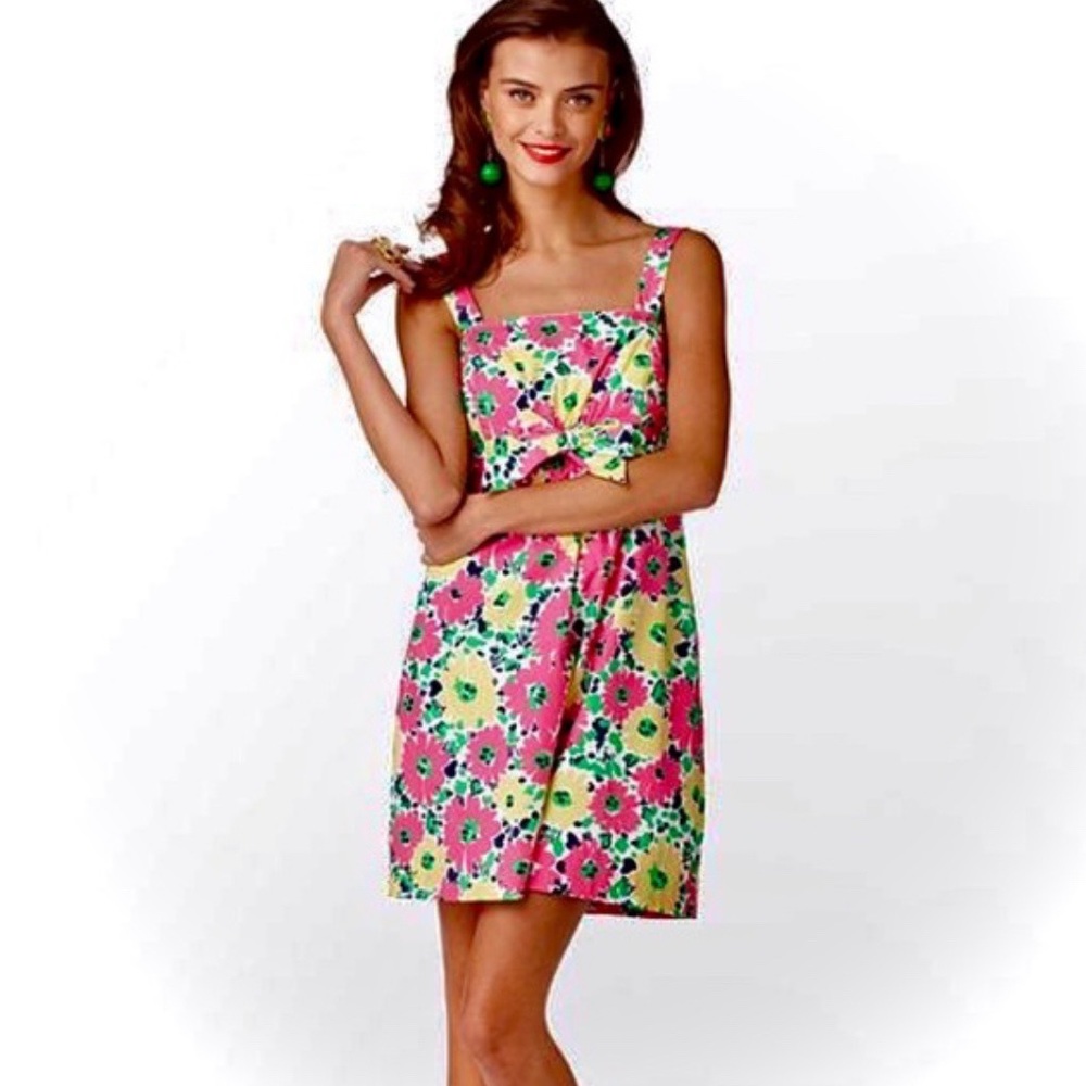 Lilly Pulitzer NWT Avaline Dress 10 Doodle Bug Daisy mini convertible strapless